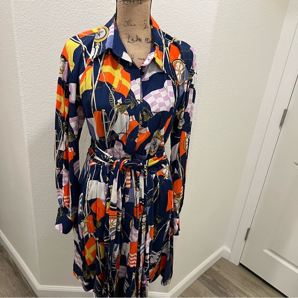 Anthropologie Maeve Flag Shirt Dress - Picture 6 of 12